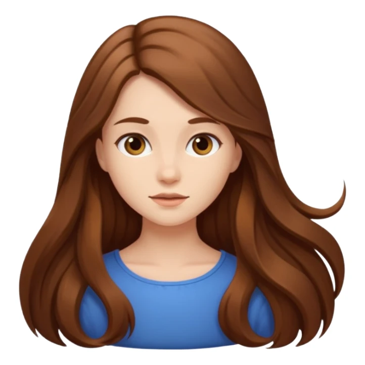 Girl with long hair sticker