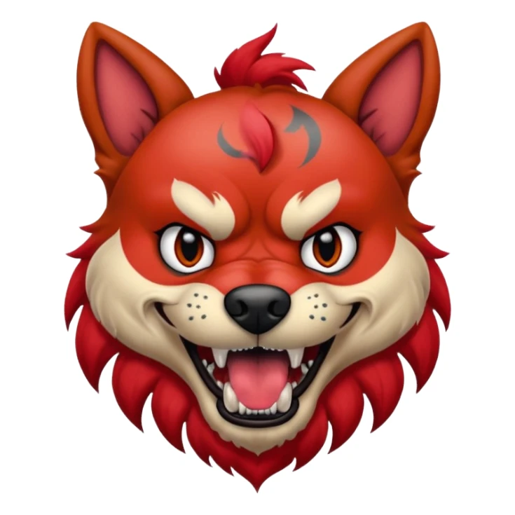 very tattoed scary looking dog with red hair sticker
