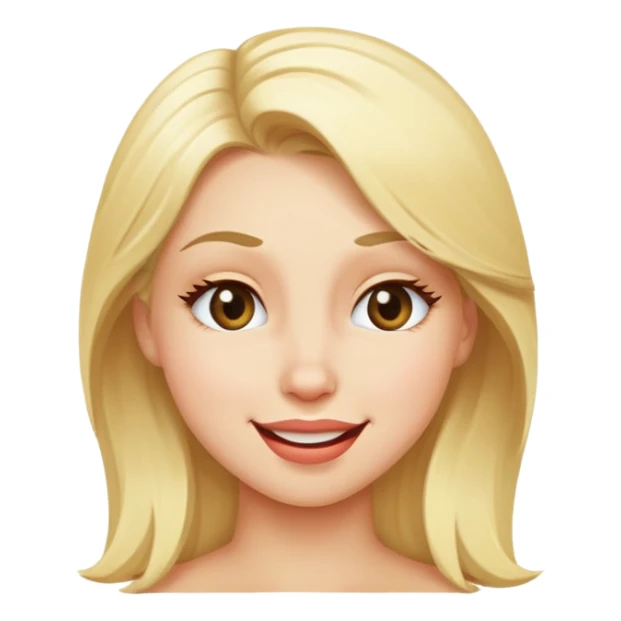 a blondie girl winks one eye sticker