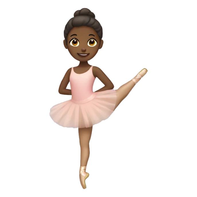 A brown skin girl doing ballet sticker