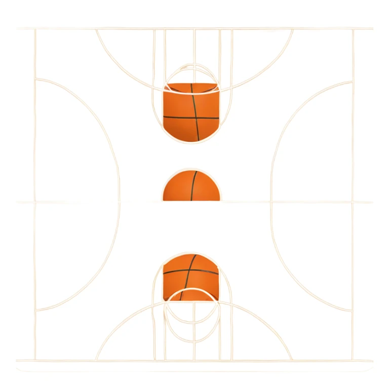 Basketball court sticker