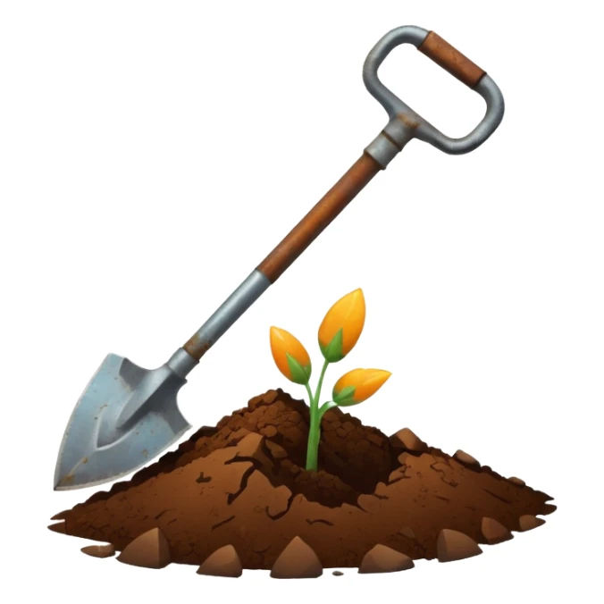 little spade for flower sticker