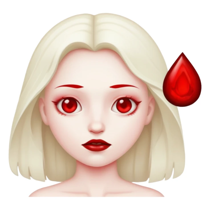 Ave femix con sangre roja y las letras HM sticker