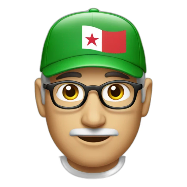 Steve Jobs with an algerian flag cap sticker