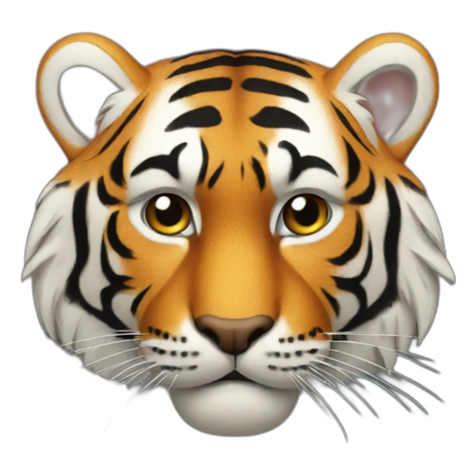 tiger with leather sticker