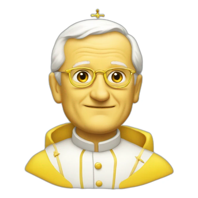john paul Ii as a yellow submarine sticker