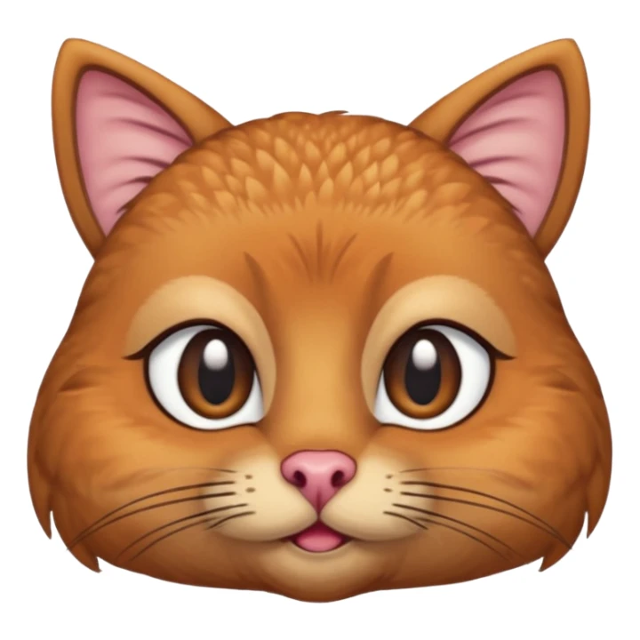 A shy but handsome turkey cat with one large eyebrow connected in the middle. He is batting his long eyelashes and blushing sticker