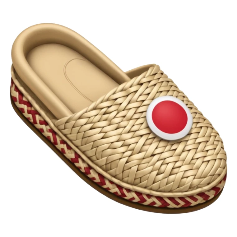 A hand holding a japan slipper  sticker