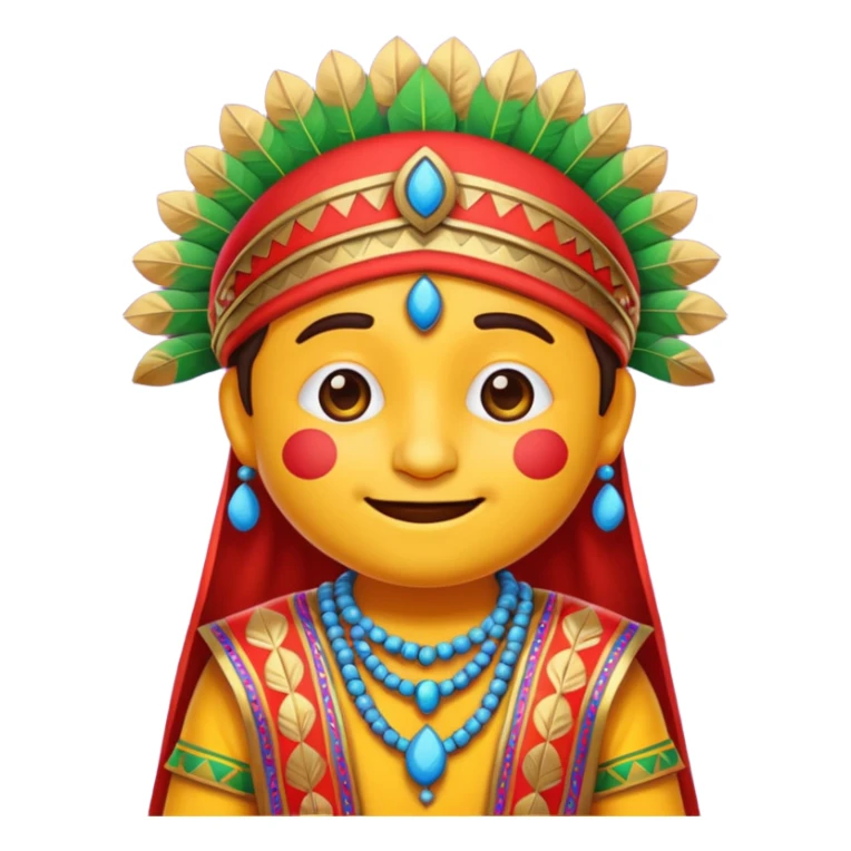Generate an emoji with a funny Indian costume sticker