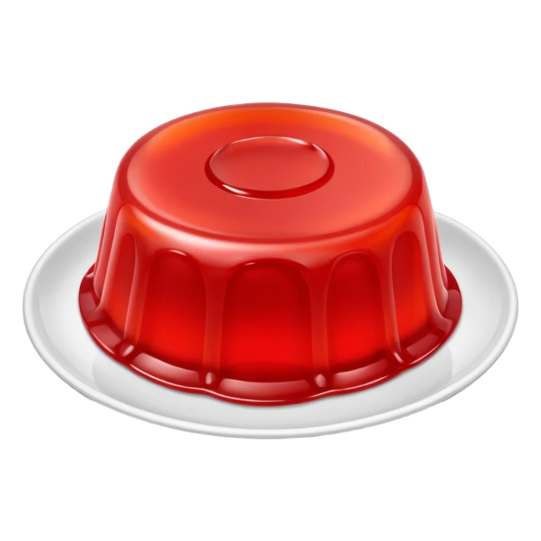 classic red jello unmolded on white plate sticker