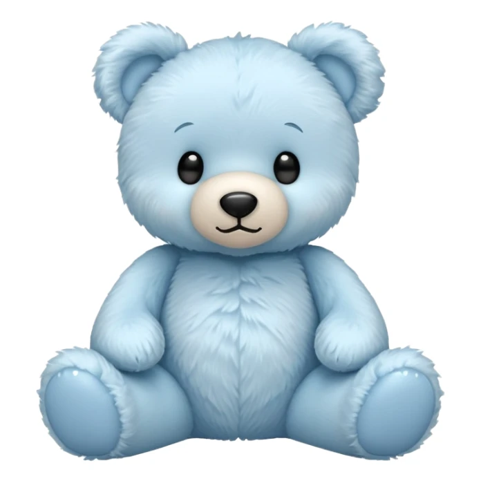 Pastel blue teddy bear toy sticker