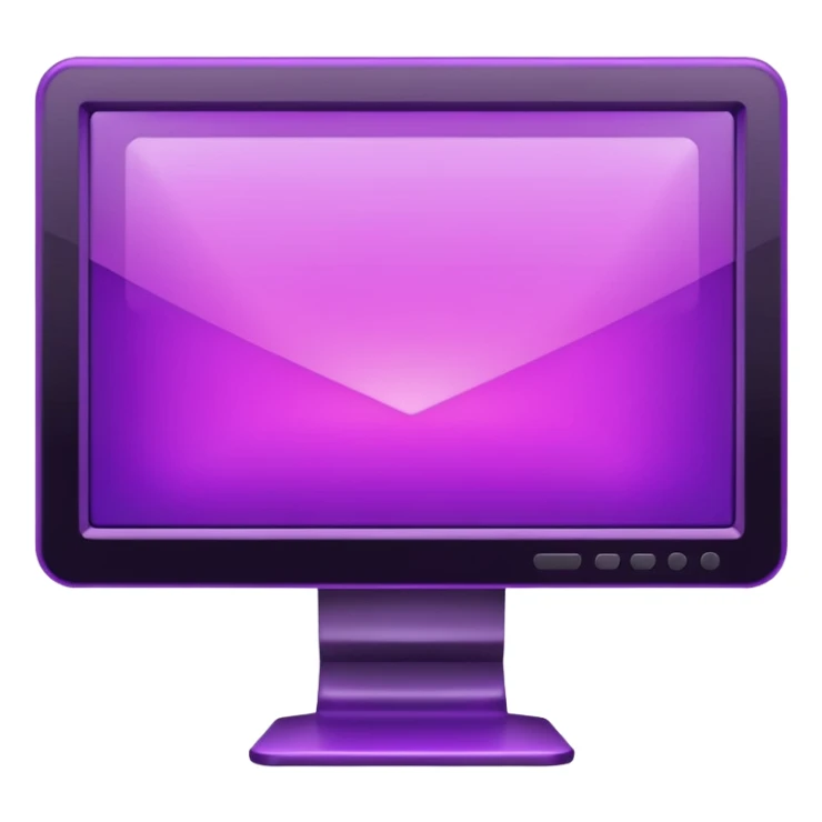 purple lcd monitor sticker