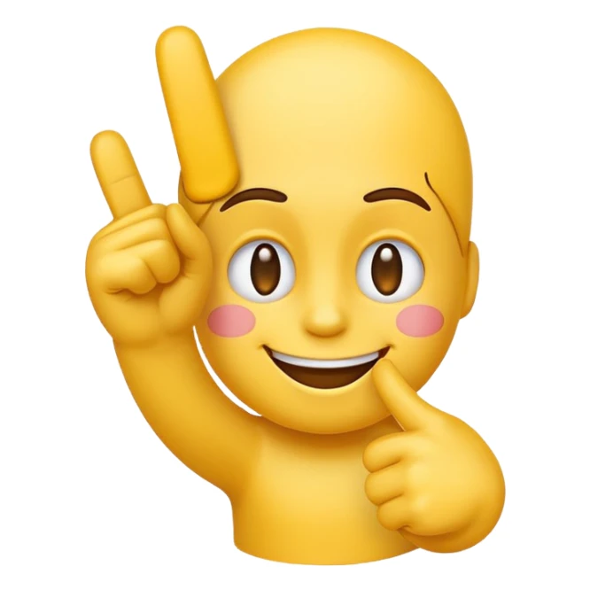 A smiling emoji pointing the middle finger  sticker
