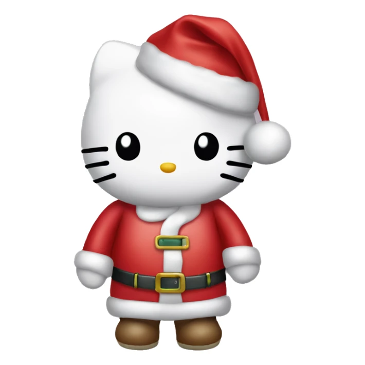 hello kitty in a Santa Claus outfit  sticker