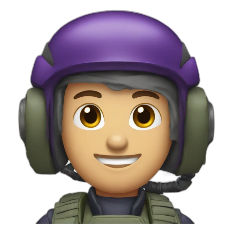 A military pilot with dark purple helmet do this 👍🏻  sticker