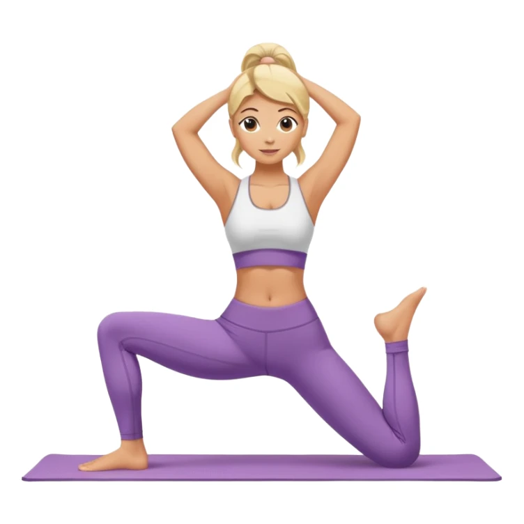 Blonde girl who always does pilaties  sticker