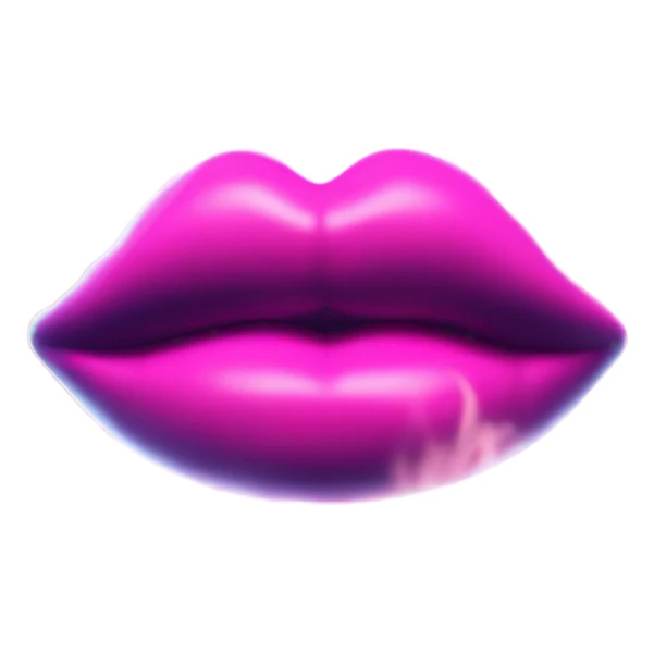Neon pink lips smoke and release smoke sticker