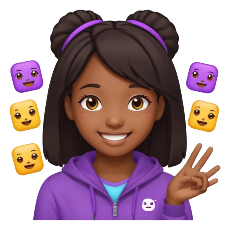 TWITCH EMOTES KAWAII BLACK GIRL sticker