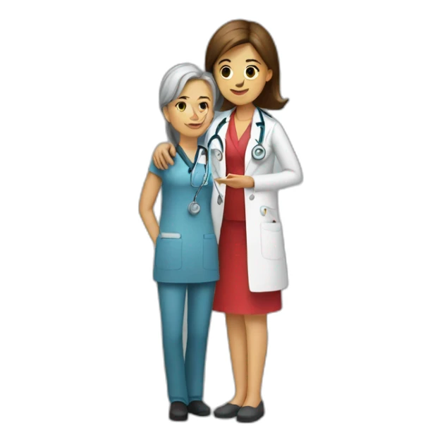 doctor-woman-with-a-patient sticker