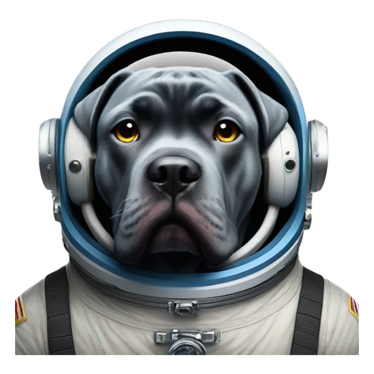 A blue Cane Corso as an astronaut in space helmet. sticker