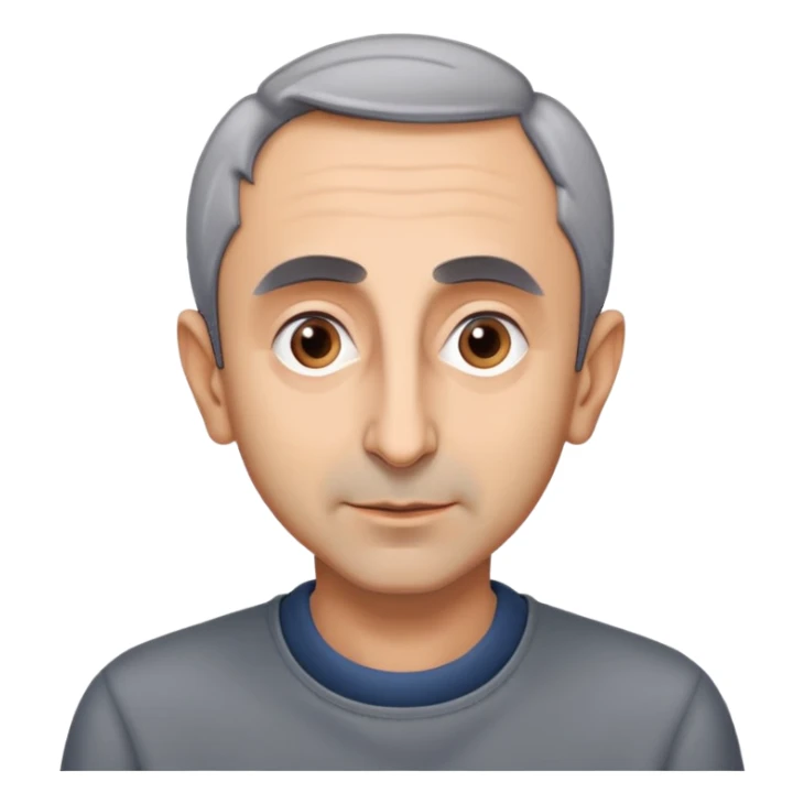 portrait of Eric Zemmour, neutral expression sticker