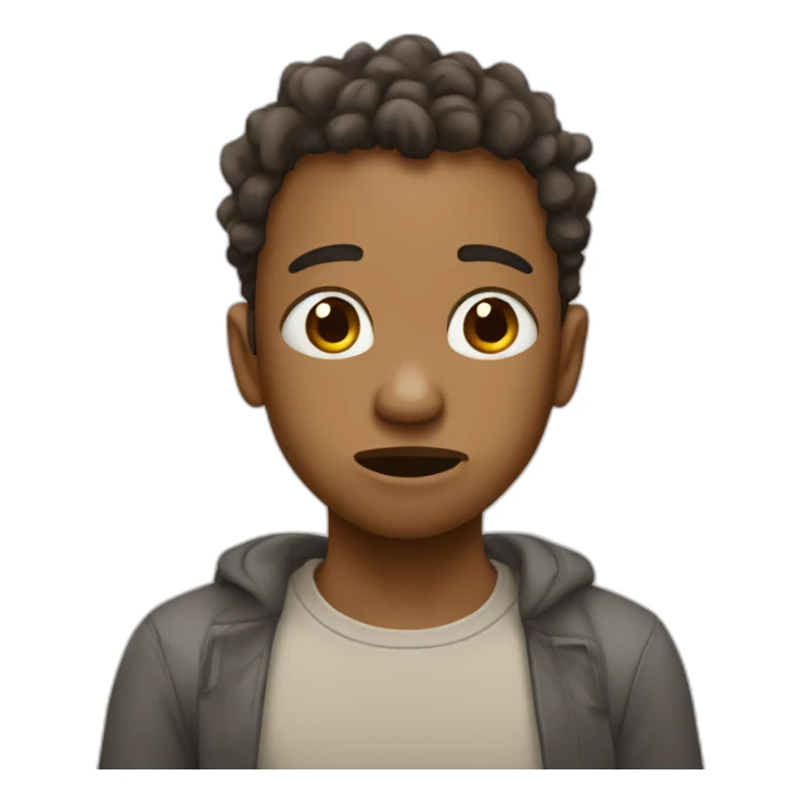 tearing up from stress funny dramatic normal skin color sticker