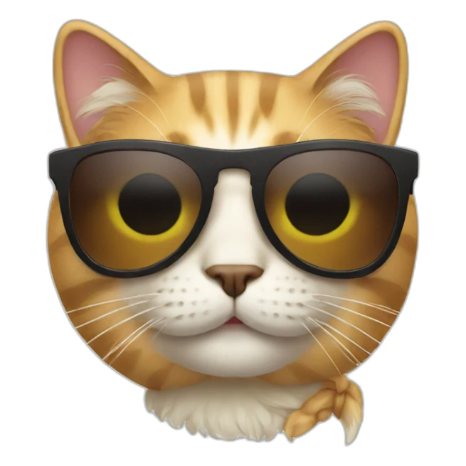 Cat with sunglasses sticker