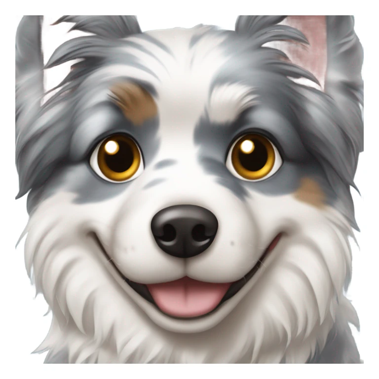 Blue Merle spitz nain with a One blue eye and One brown eyes  sticker