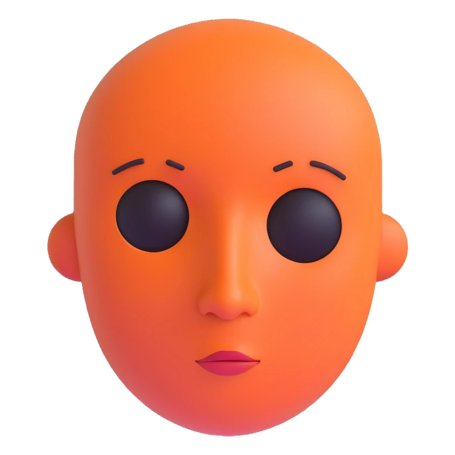 face without eyes, nose and mouth sticker