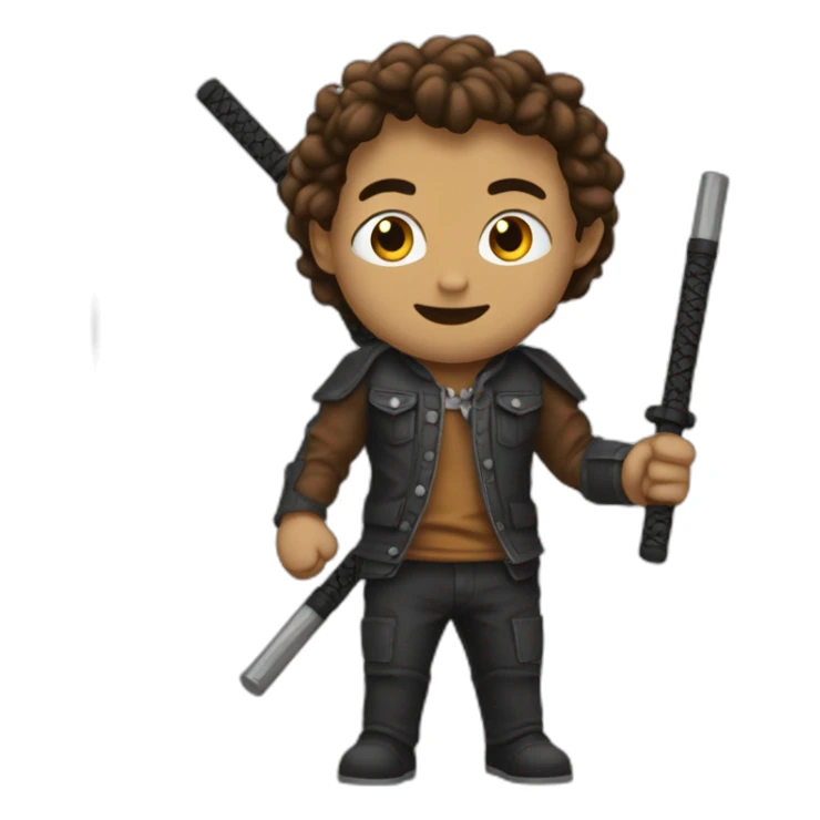 DarkFélin Le Youtubeur avec des nunchakus sticker