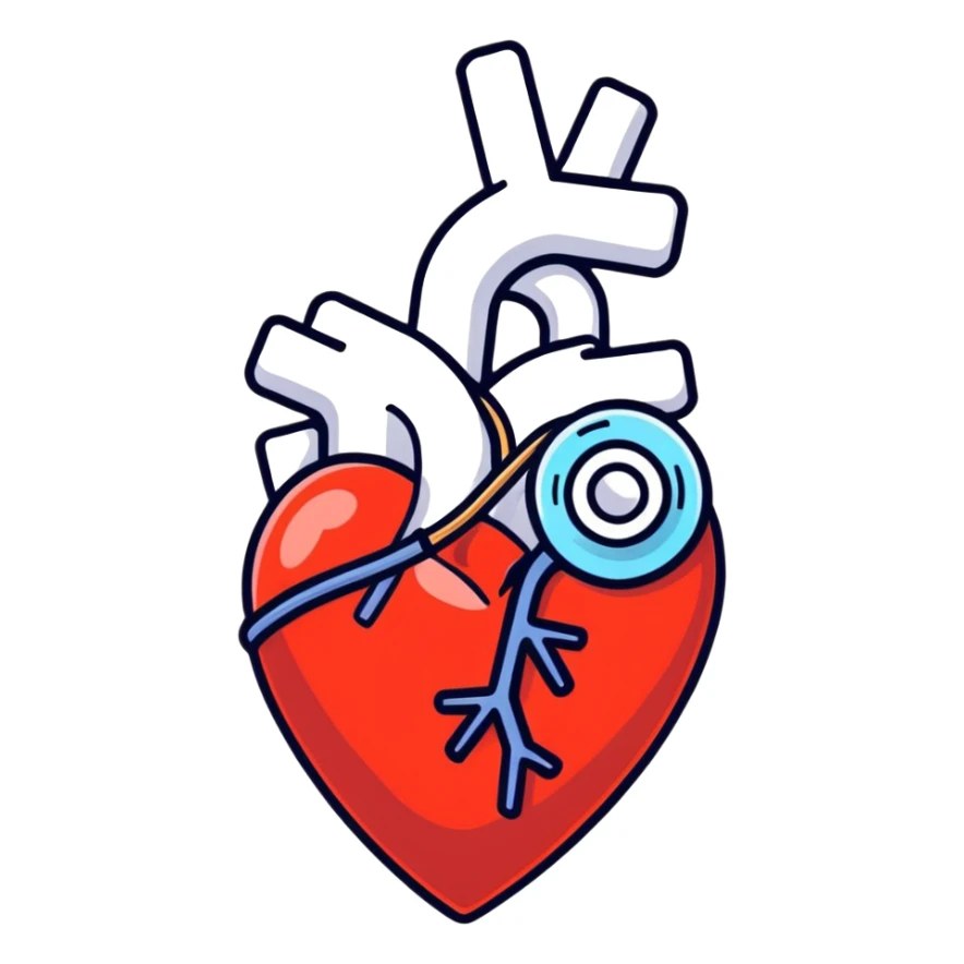 animated heartbeat, medical heart sticker