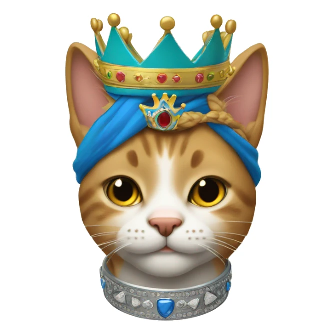 Un gato con una corona de rey sticker