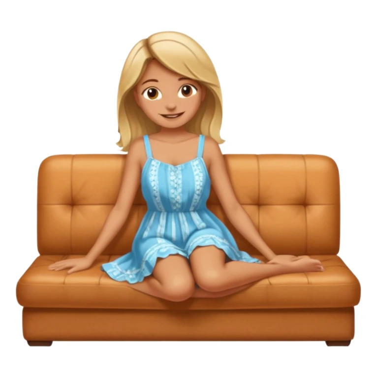 The girl works lying on the sofa sticker
