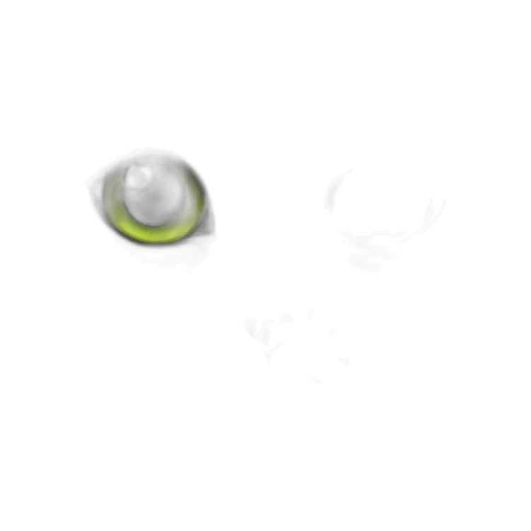 Grey Siberian cat with green eyes sticker