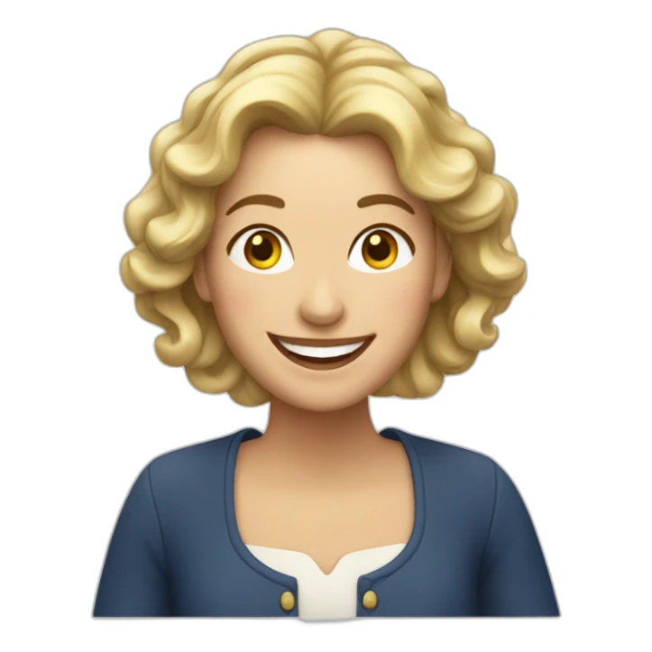 A very happy french woman sticker