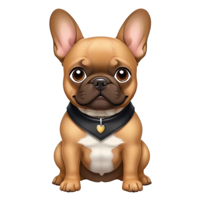 French Bulldog in black leather sticker