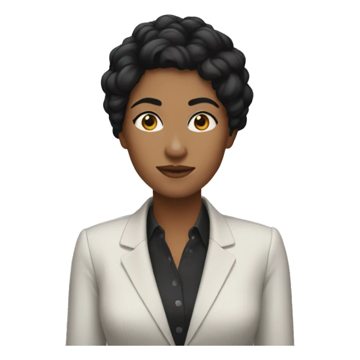 Woman who the blazer black hair  sticker