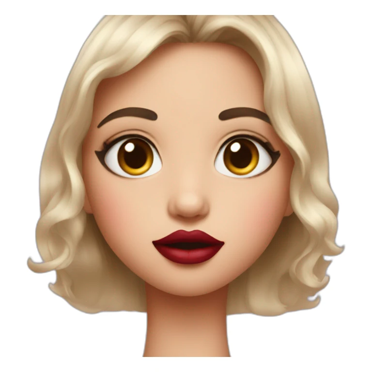 baby face with lipstick and makeup sticker