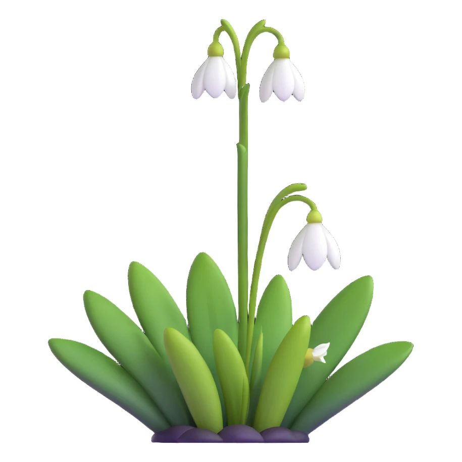 snowdrop flower sticker