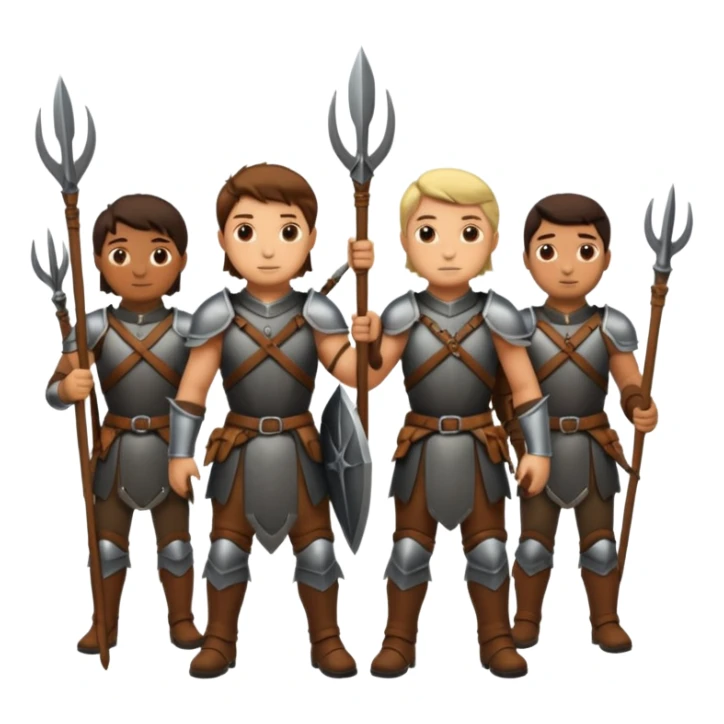 The classic image of hunters in ancient times sticker