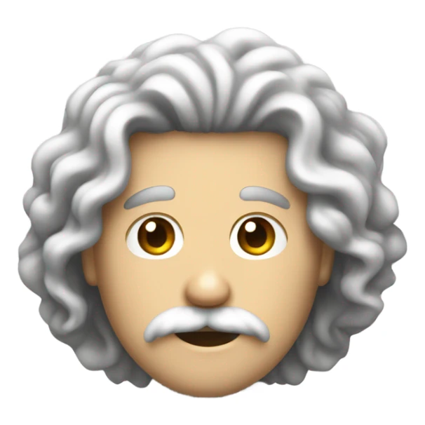 brown curly long hair white guy with mustache on a toilet sticker