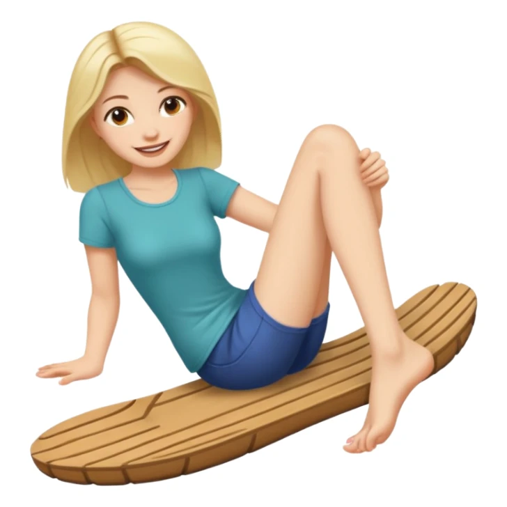 a woman sitting barefoot with one talking detailed pretty face on each sole sticker