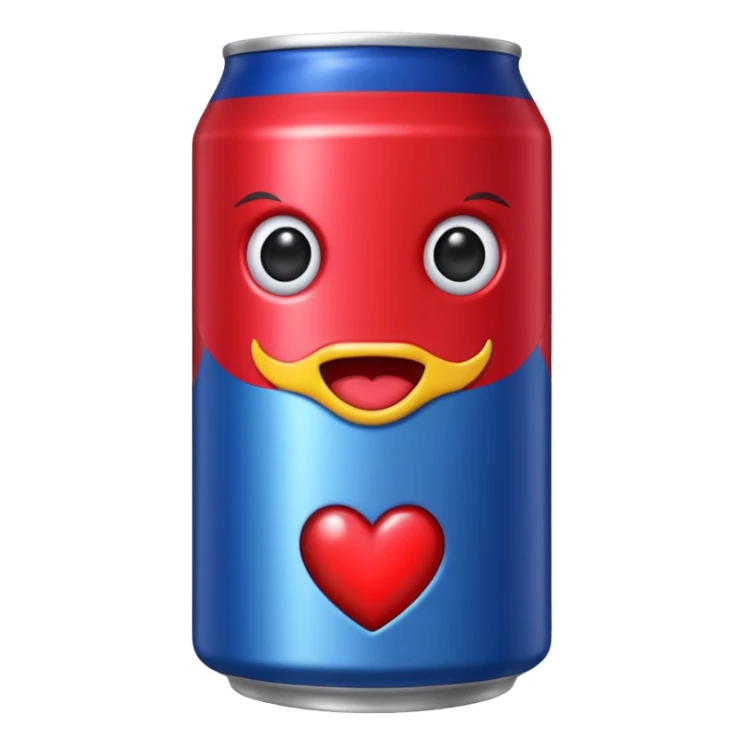 Red Bull can with heart eyes  sticker