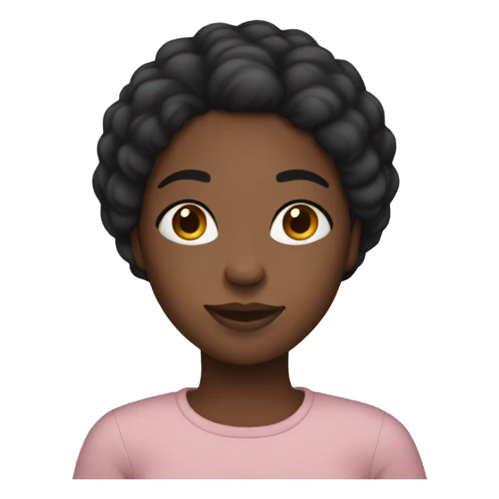Cozy black girl with straight hair sticker