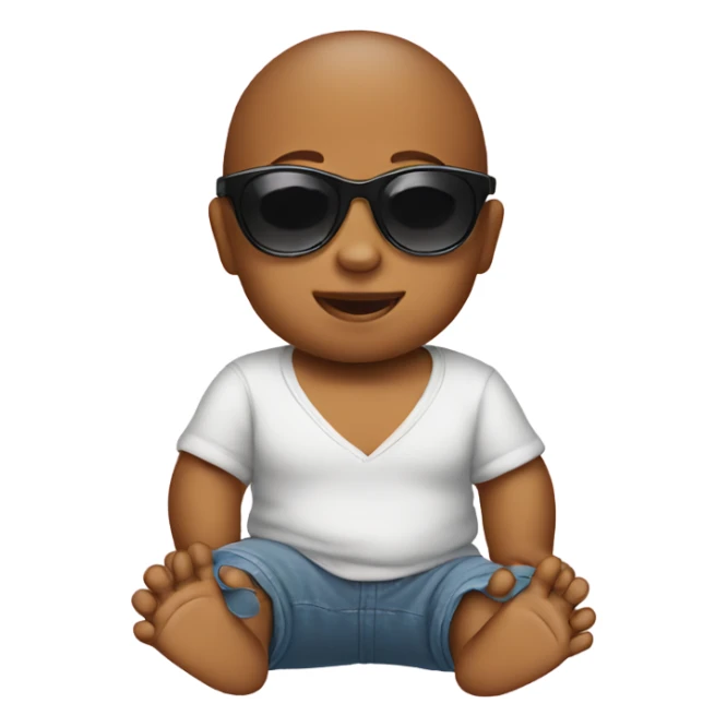 Baby wearing sunglasses  sticker