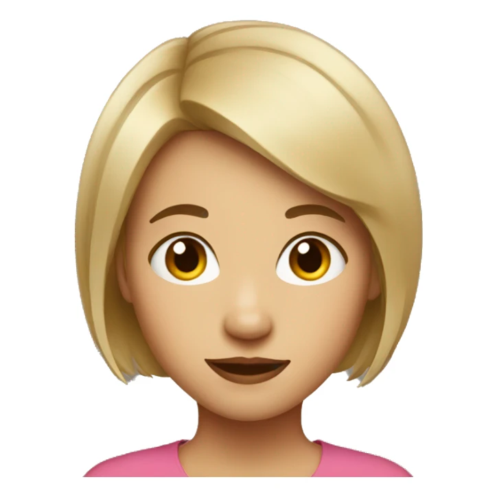 girl with short hair portrait sticker