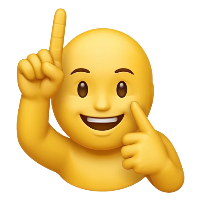 An happy emoji showing middle finger  sticker