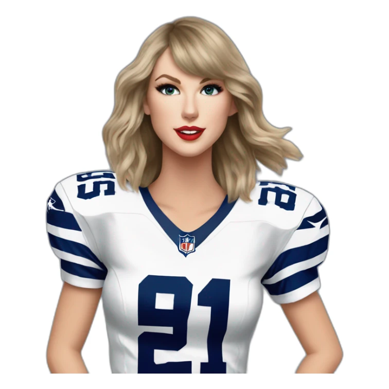 taylor-swift-in-nfl-cowboys-jersey sticker