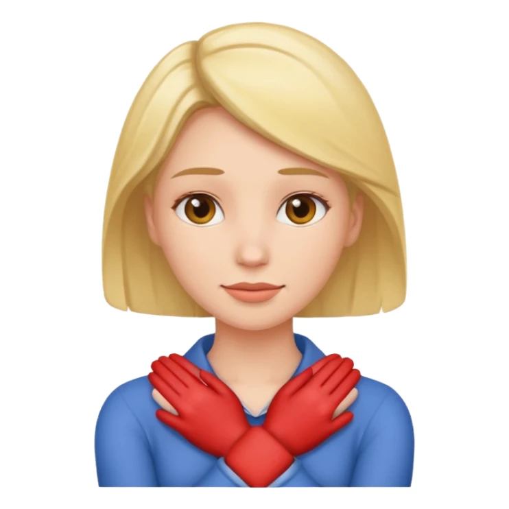 woman holding arms around her neck sticker