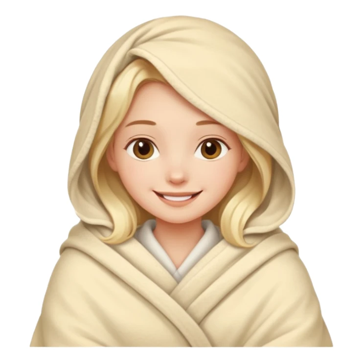 cute girl cosy blanket emoji sticker